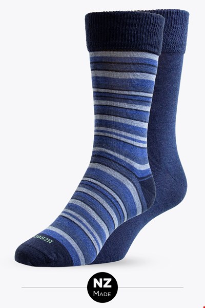 Mens Merino Distinctive Stripe 2 Pack